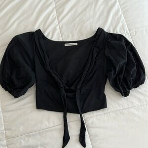 A&F Puff Sleeve Crop Top